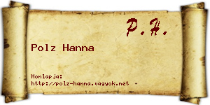 Polz Hanna névjegykártya